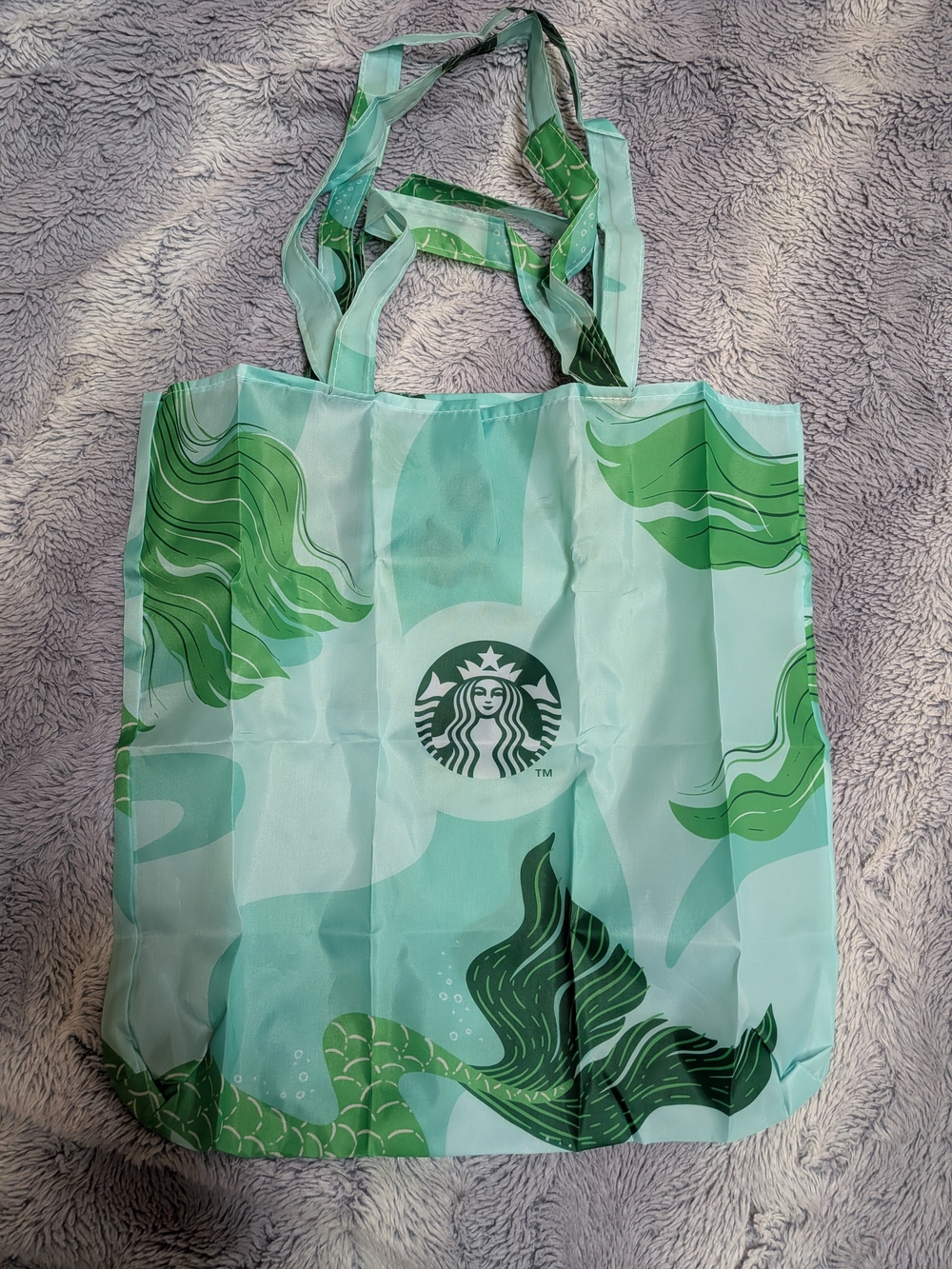 Starbucks Asia Reusable Mermaid Tote Bag in Mint Green BNWT